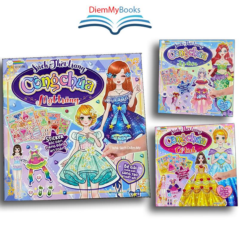 Sách- Bộ 3 Quyển Sách Bóc Dán Sticker Thời Trang Công Chúa (Có Tách Lẻ)