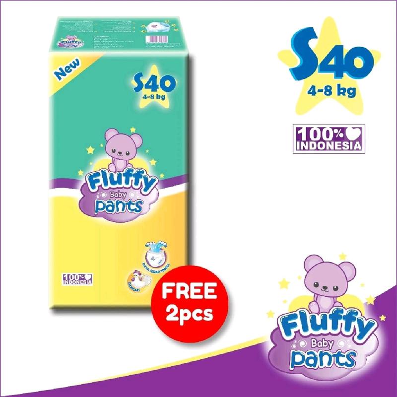 (2BALL) FLUFFY BABY PANTS S40 M32 L28 XL26 Bayi Balita Diapers 1