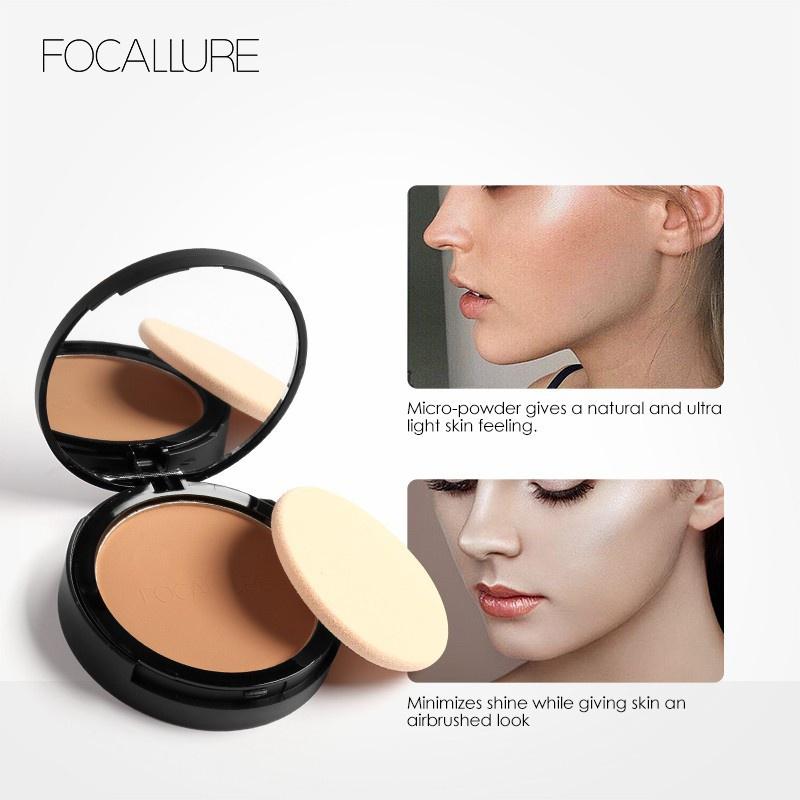  Phấn phủ dạng nén trang điểm FOCALLURE FA16 3 màu tùy chọn kèm bông trang điểm 70g 1 hộp Cosmetic Nữ Cosmetic Nữ Mỹ Phẩm Women 