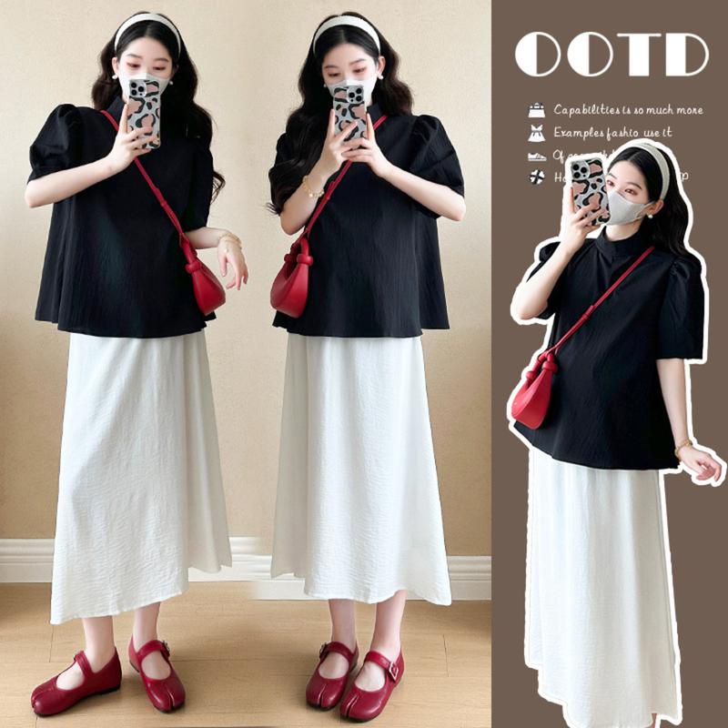 Young Mom | Set đầm bầu công sở sang trọng SET150 gồm váy + áo khoác, mùa hè mát mẻ, hàng nhập Quảng Châu Thai sản Thai kỳ Thoải mái Váy Bầu