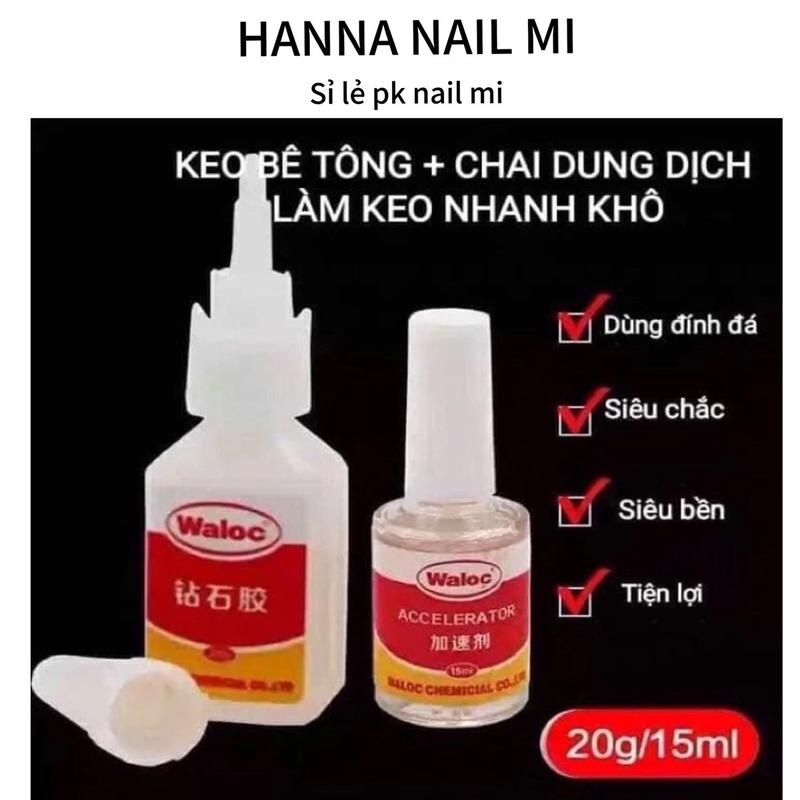 Keo bê tông Waloc gắn móng,phụ kiện Nail - Nữ