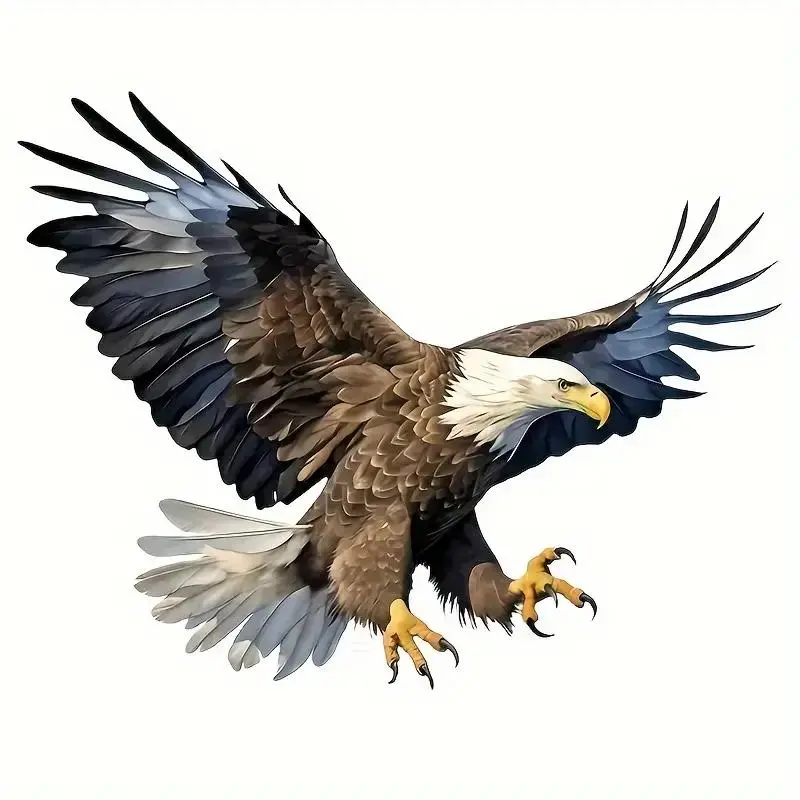 Eagle Pattern Car Sticker, Car Exterior Decorative Sticker, Durable Car Decoration Sticker for Car, Truck, SUV, Window, Laptop, Wall, Motorcycle