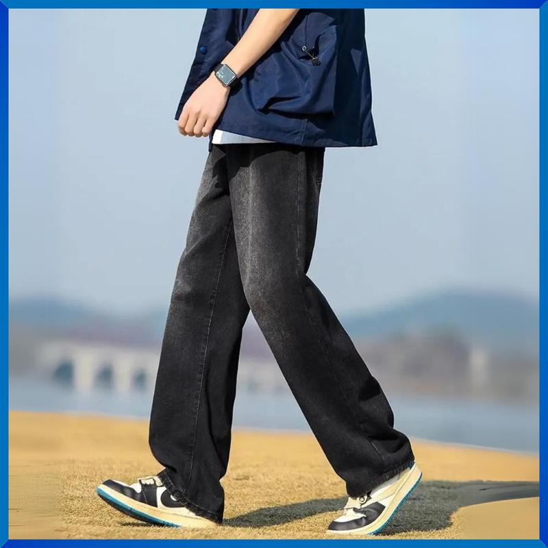 Quần jean ống suông CẠP THƯỜNG màu khói wash JEAN BOX 117 phù hợp mọi dáng người - hoàn cảnh Pants Menswear Nam 5