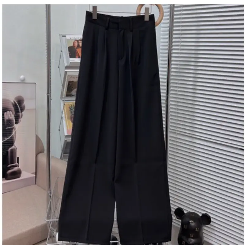 Quần Tây Ống Suông (Chất Gold Nhật) Mềm Mịn Lưng Cao Tôn Dáng Dài 102-103cm Women Pants Ong Đen Voi 1