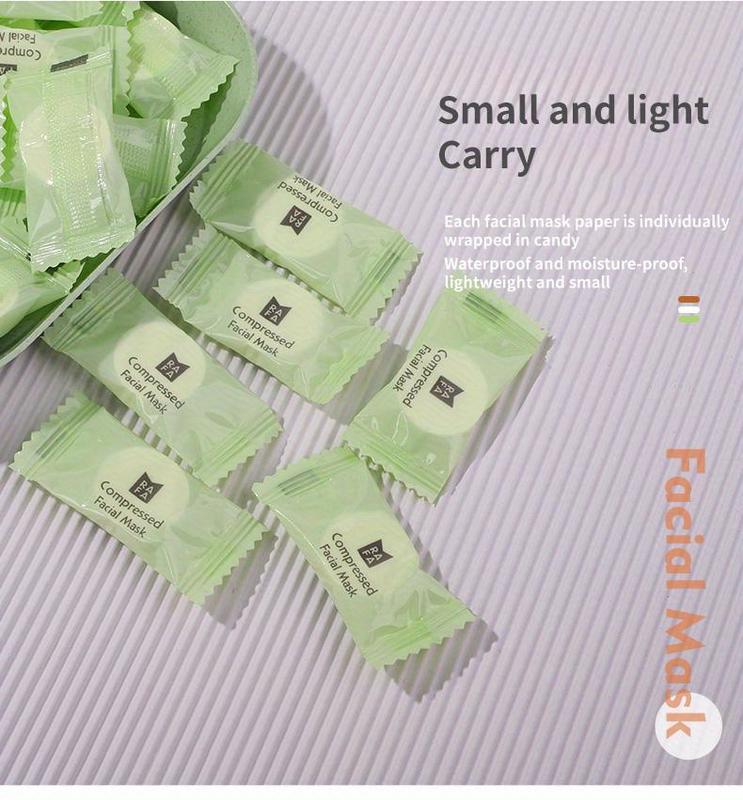 Product Introduction of Mặt Nạ Dùng Một Lần Không Mùi, 50 Gói, Khăn Lụa Nén Không Chứa Cồn, Thích Hợp Cho Mọi Loại Da, Dưỡng Ẩm, Dụng Cụ Chăm Sóc Da Mặt Skincare Nữ Làm Đẹp Da Women Cosmetics Dưỡng Ẩm Da 3