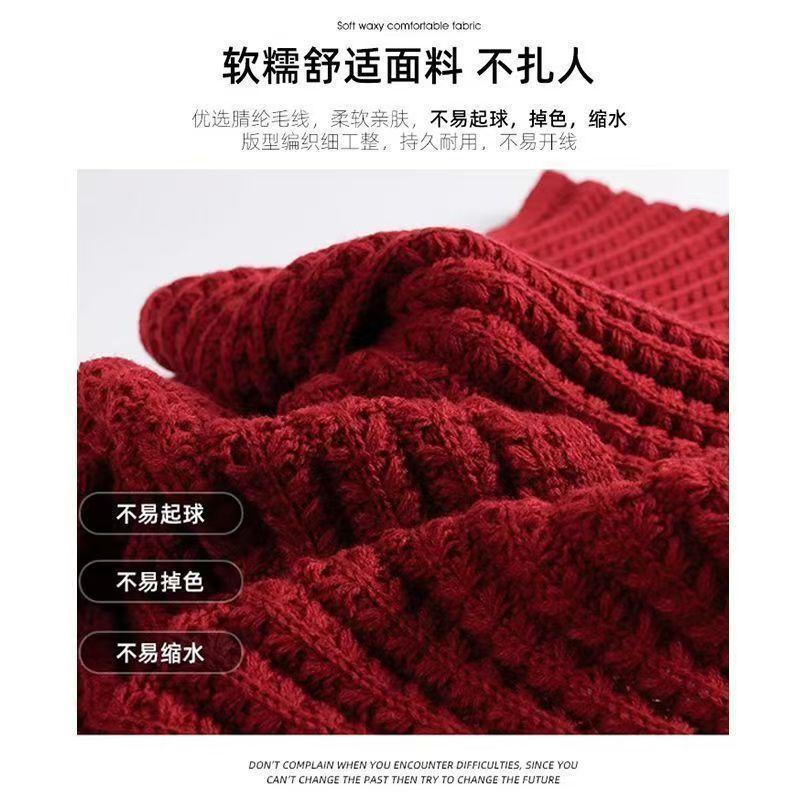 Product Introduction of Women's Wool Knitted Scarf Autumn and Winter Korean Style All-Matching Thickened Warm Shawl Atmosphere High Sense Student Scarf Fashion 8