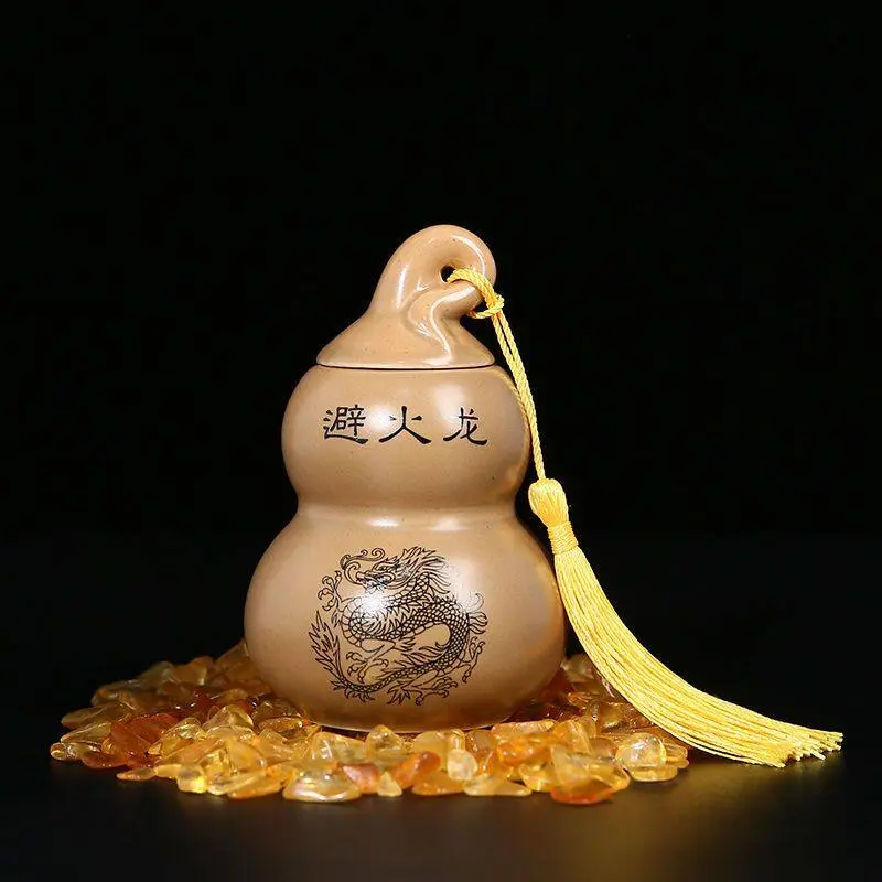 Authentic fire-avoiding dragon clay pottery pot kitchen, ornament in the northwest corner, Qianzi fire, Tianmen Nacai ornament resolves the male owner's wealth, safety and good luck, a must for the family