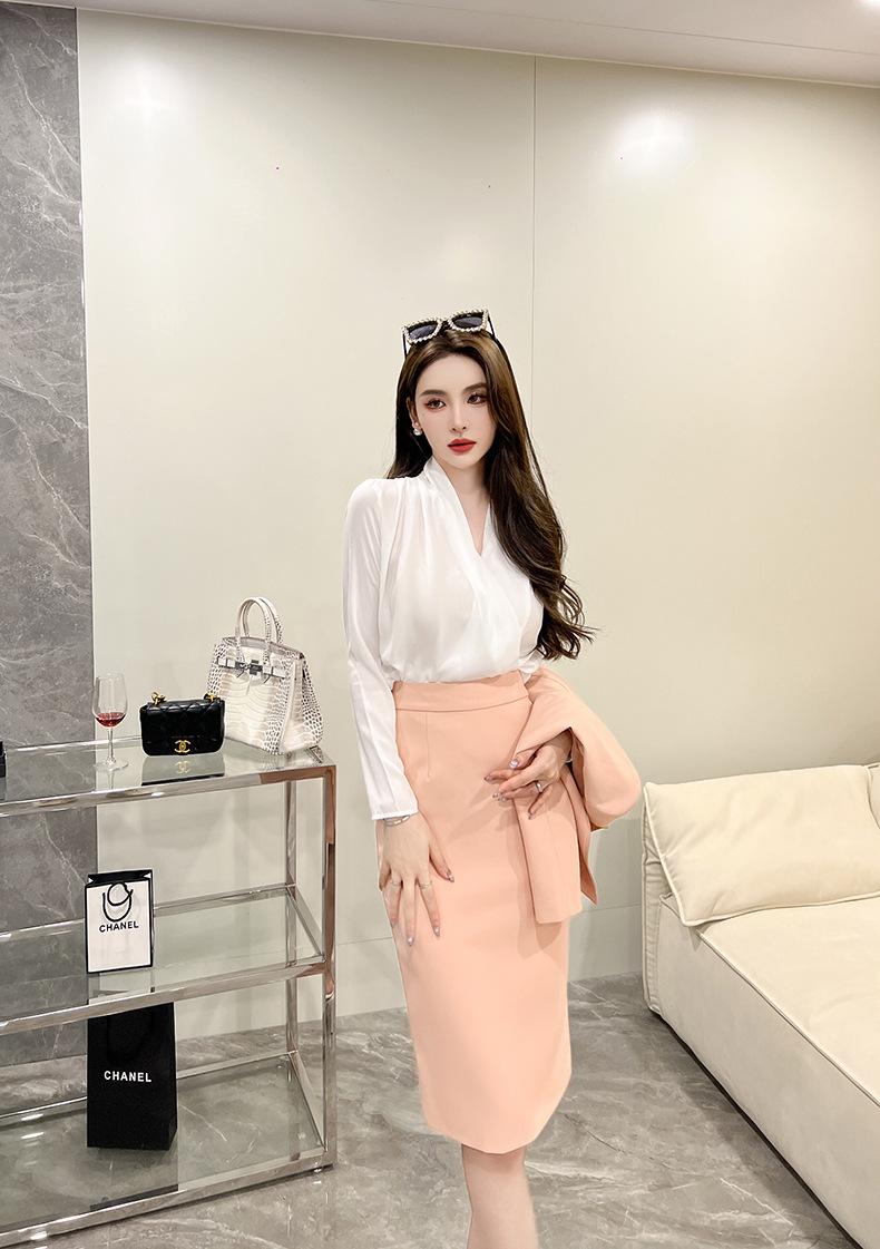 Product Introduction of Fashion Shirt Women's work shirts, satin shirts White Shirts, Long Sleeve Shirts, Korean Shirts, Blouses, Women's Shirts 30019 14