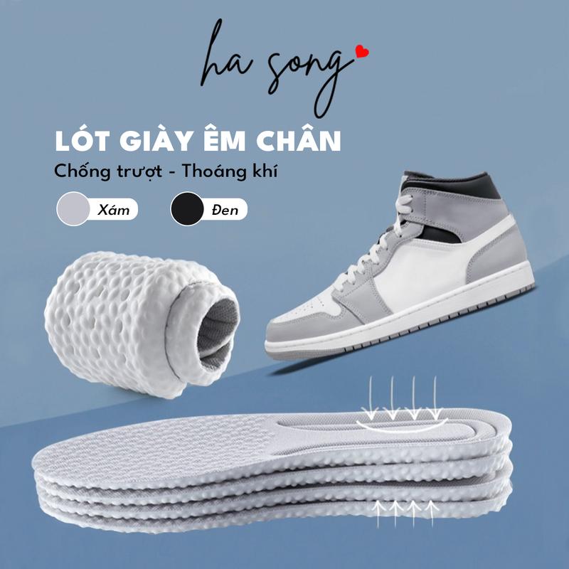 Lót giày êm chân chống sốc cao su non hút mồ hôi thể thao đàn hồi thoáng khí Miếng Lót Giày ló t