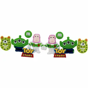 Sendal Pin  AksesorisMainan Karakter Bahan PVC Picture Real astronot Sepatu Bros Variasi  couple alphabet