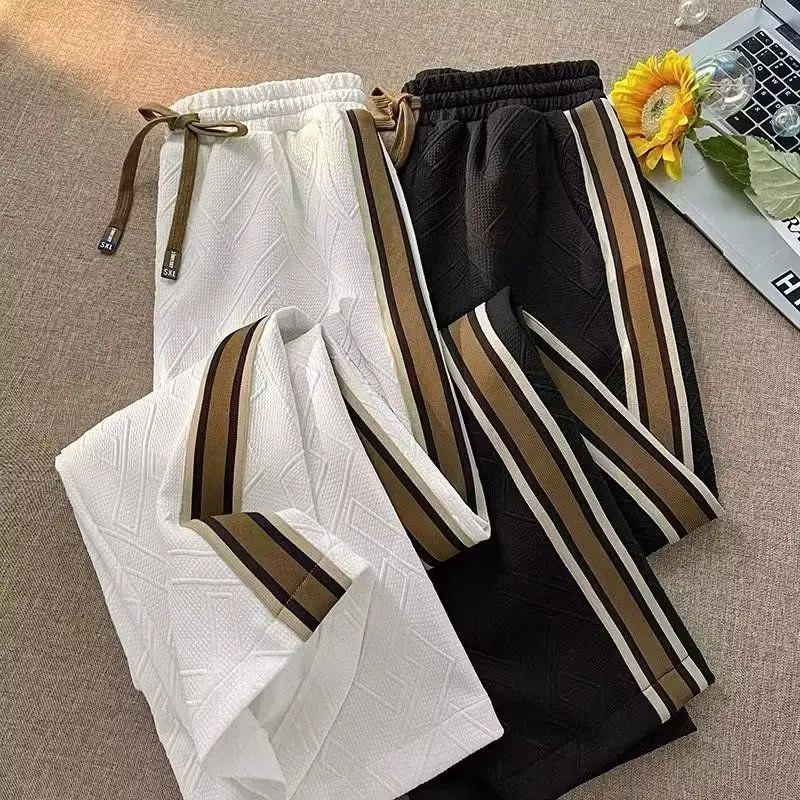 Quần Dài Ngoại Cỡ Dáng Rộng Rãi, Hợp Xu hướng Và Mới, Unisex, Thiết Kế Độc Đáo Phong Cách Đường Phố Cao Cấp Thường Ngày Quần Ống Đứng, Ins Và Độc Đáo, Dễ Phối Đồ