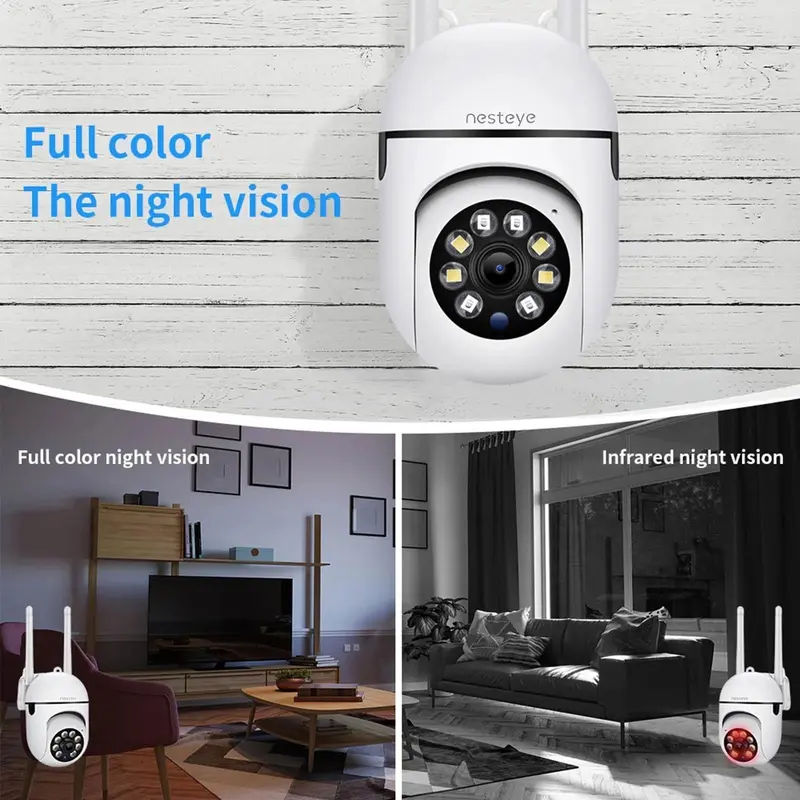 1080P Full HD WiFi IP Camera, Night Vision Camera with 8GB Memory Card, Motion-Detection Remote Monitoring Camera, Home Security Camera 3