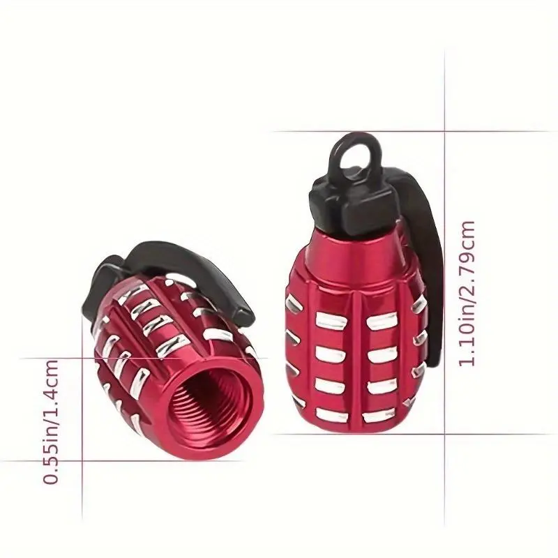 Car Tire Valve Stem Cap, 4pcs Aluminum Alloy Car Tire Valve Stem Cover, Universal Car Air Cap Cover, Car Accessories for Truck Bicycle Motorcycle 1