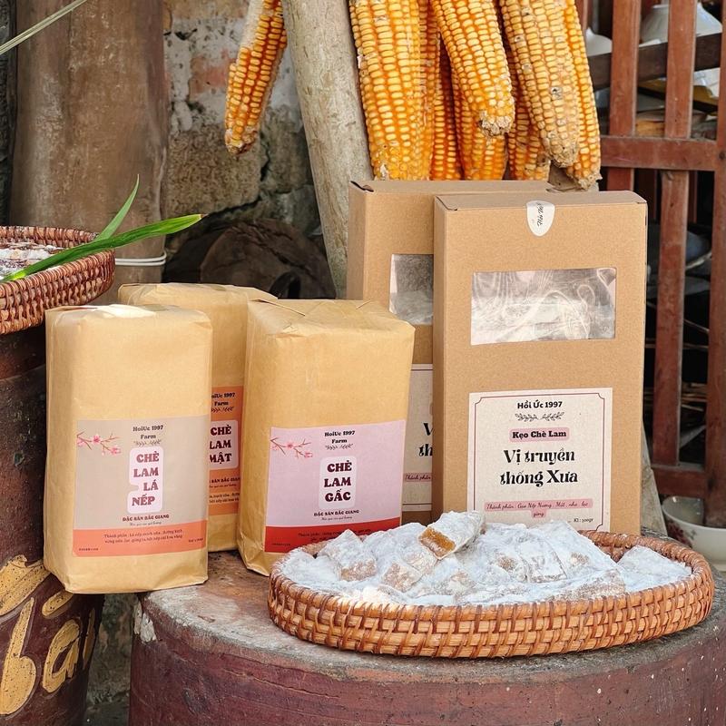 [ COMBO TẾT ĐẾN RỒI ] Combo 1,5kg 3 vị chè lam Mật Nếp Gấc , 1kg Chè Lam Bà làm CHUẨN VỊ XƯA - Hồi ức 1997