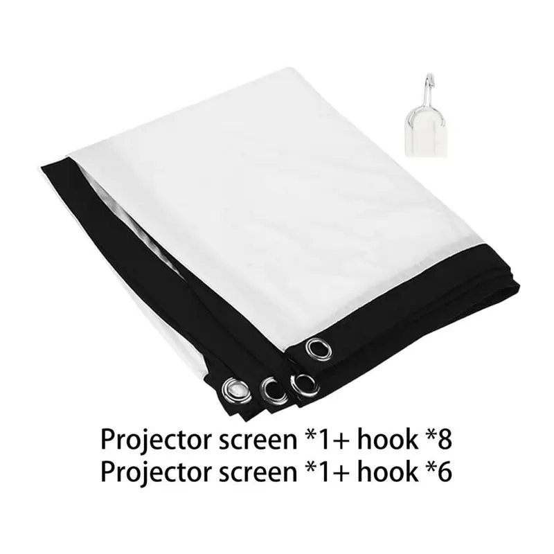Màn hình máy chiếu, tỷ lệ 16: 9, cho gia đình, nhà hát, thuyết trình, giáo dục và phim ảnh Projector 0