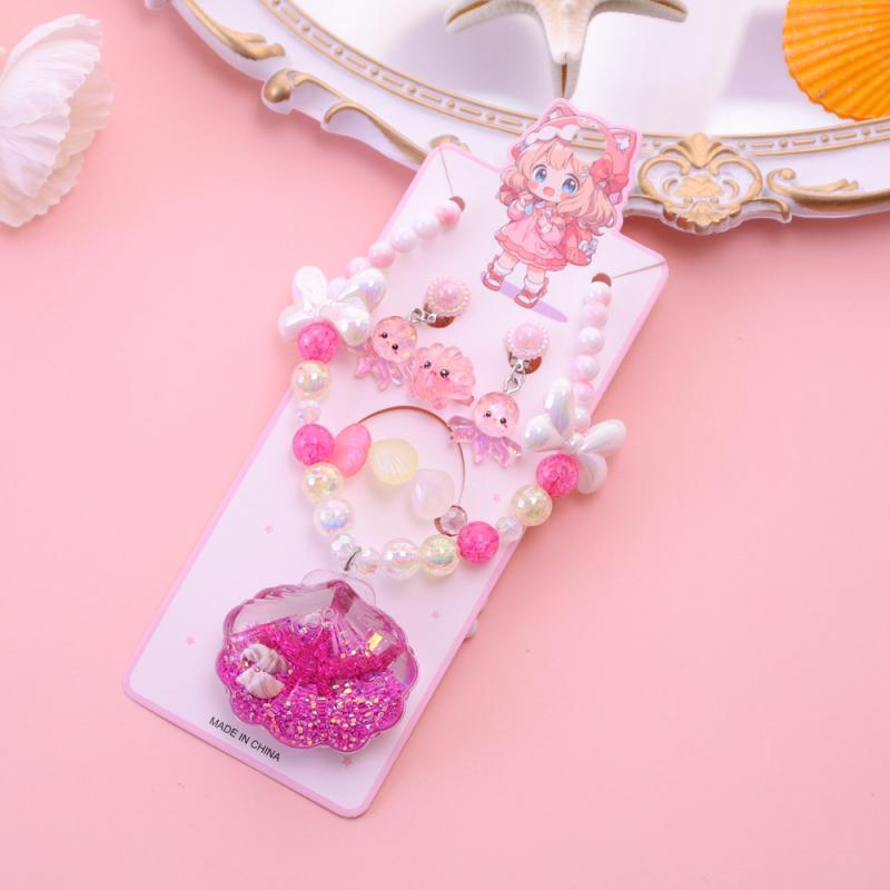 Product Introduction of Best-Selling Ocean-Themed Jewelry Set for Girls - Necklace, Bracelet & Earrings with Sand & Shell Design 9