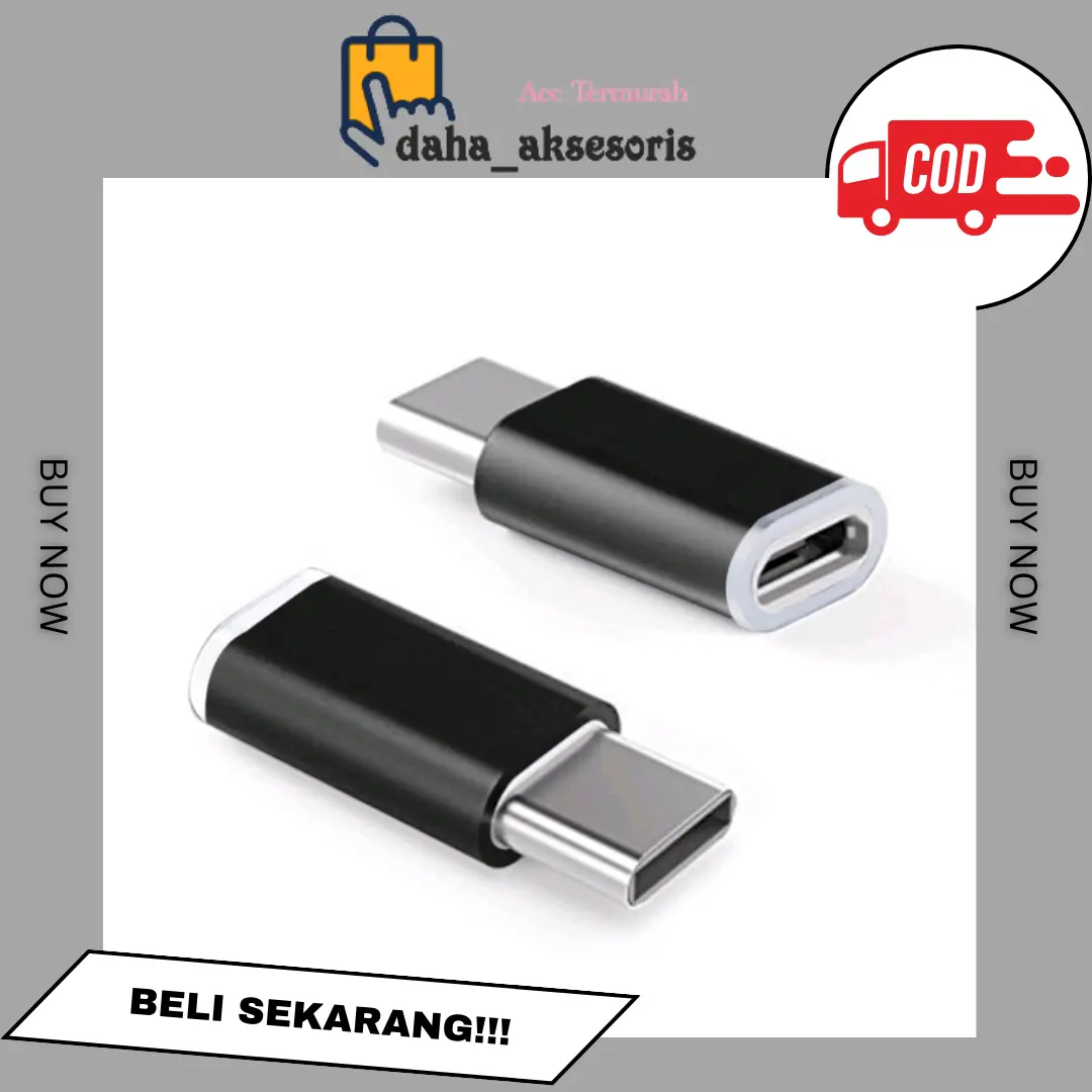 Converter Sambungan Konektor OTG Micro to Type C