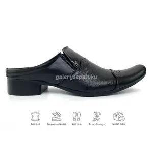 Sepatu Kulit Pria Bustong Asli 100% Shoes Sendal