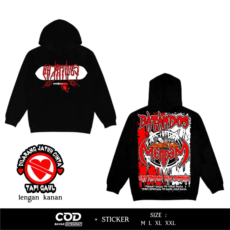 Hoodie Netral Batandos Mendem Urip Bingung Mati Sungkan Sablon DTF Desain Terbaru By Inzavibe 0