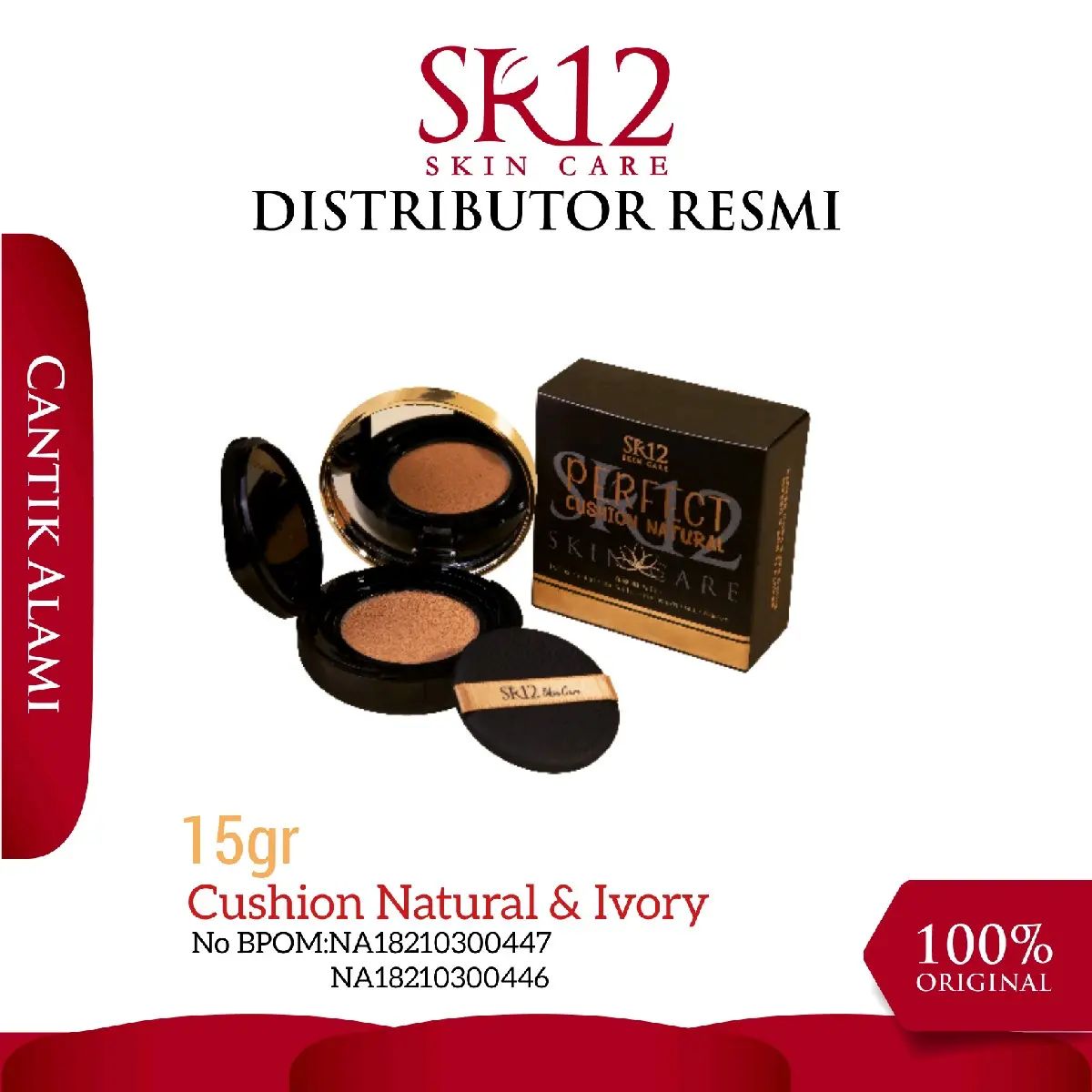 Bedak Basah SR12 Perfect Cushion sr12 Tahan Lama dan Anti Air Kontrol Minyak