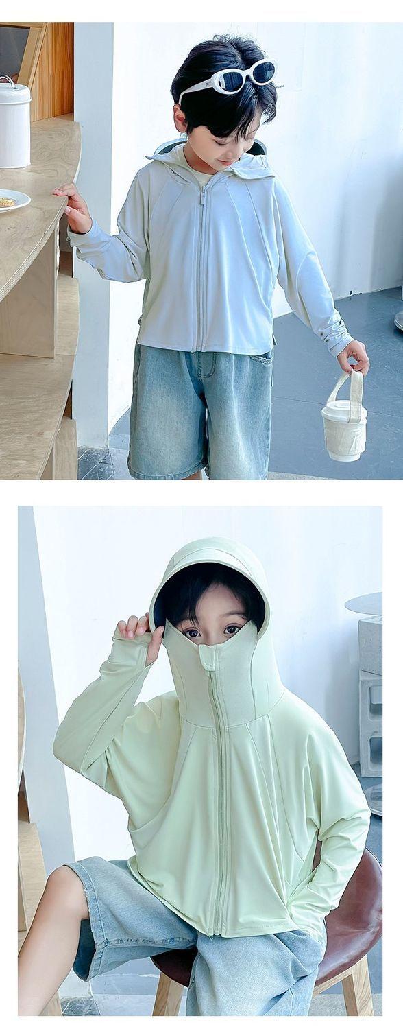 Product Introduction of [7883 People Collected] Children's Sun Protection Clothing Boys Girls Ice Feel Breathable Lightweight Sun Protection Suit UPF50+ UV Protection Summer Skin Jacket 14