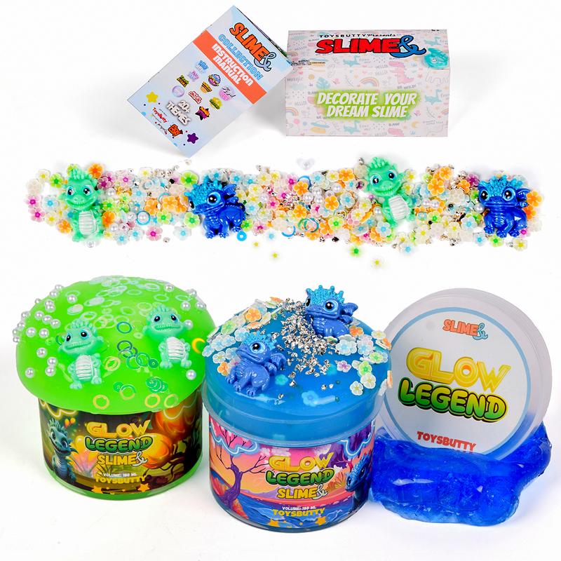 ToysButty Slime Set – 6 Duftende Schleime In 28 Oz Dosen, Mit Glitzer, Butter & Frucht-Charms
