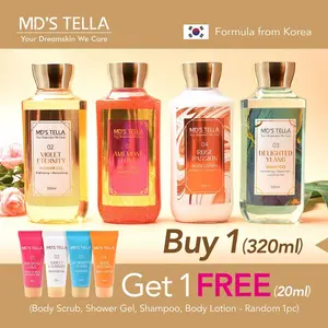 MD'S TELLA - Gel Mandi Pemutih & Anti Jerawat / Gel Mandi Pelembab Kulit / Shampo Perawatan Kulit Kepala & Anti Rontok