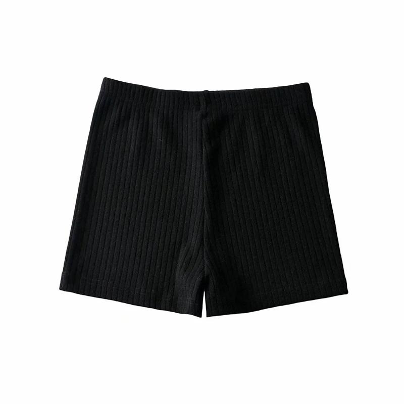 Quần SHORT ĐÙI Tăm Trơn Co Dãn Cạp Cao 5