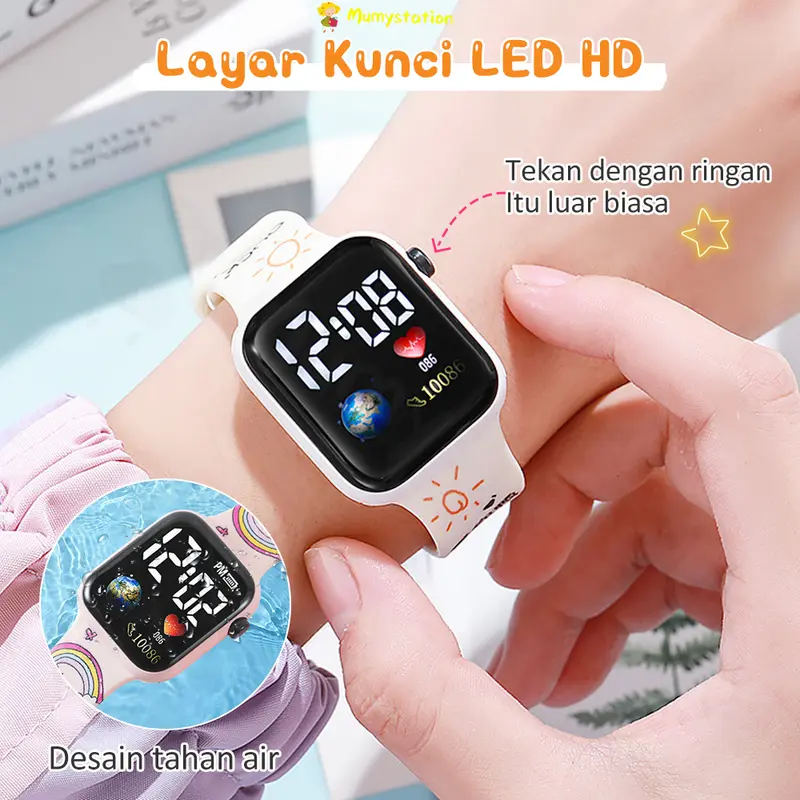 Mumystation Jam Tangan Anak Gelang Elektronik Jam Tangan Anak LED Fashion Kids Watch 2