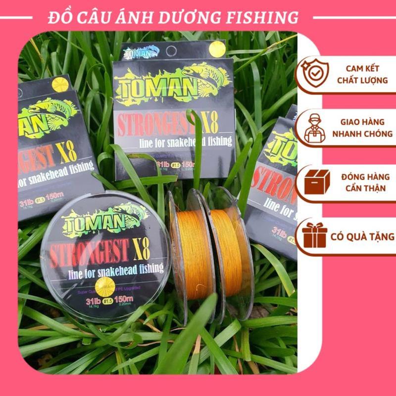 Dây Dù PE Toman Strongest X8 150m Thái Lan Chuyên Câu Lure, Dù Câu x8 Đi Câu Fishing Bắt Cá Câu Cá Fish