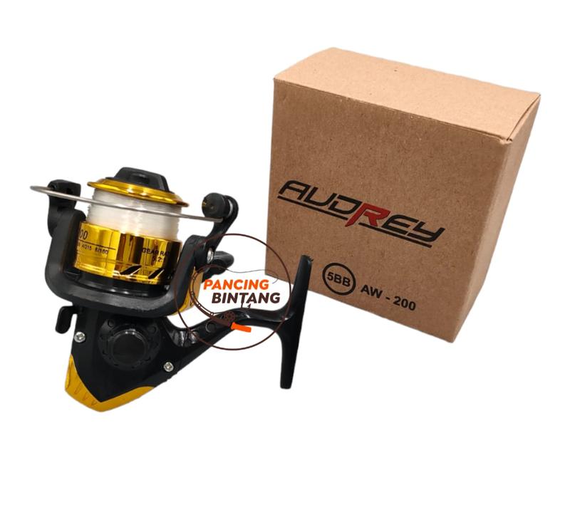 REEL PANCING / REEL AUDREY AW200 5 BEARING / REEL AW200 SUDAH ISI SENAR 3
