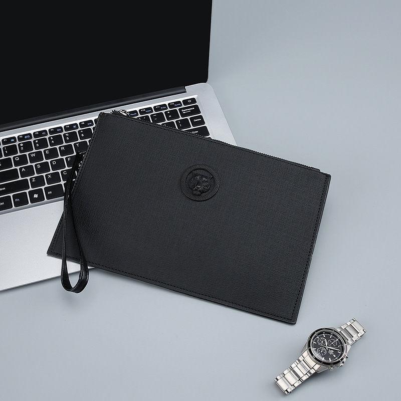New Men's Clutch Large Capacity Soft Leather Clutch Envelope Package Trendy Briefcase Business Men's Bag Live Supply 0