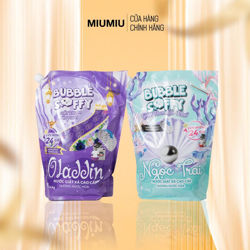 Combo 2 túi nước giặt hương nước hoa Bubble Soffy HHL (2 túi = 7.2KG)
