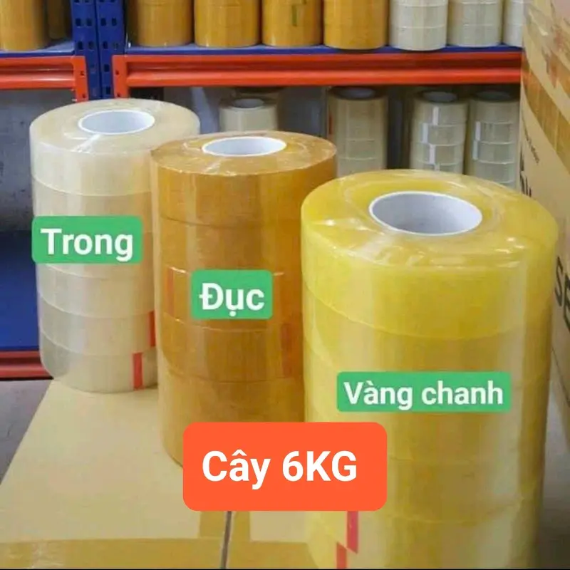 Băng Keo Băng Dính Dễ Vỡ Đỏ Hàng Loại 1 3KG/ Cây 6 Cuộn 4