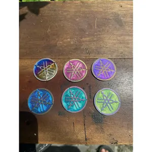 Emblem Titanium Bulat dasi mio Yamaha Logo yamaha dan Logo Kucing 3cm