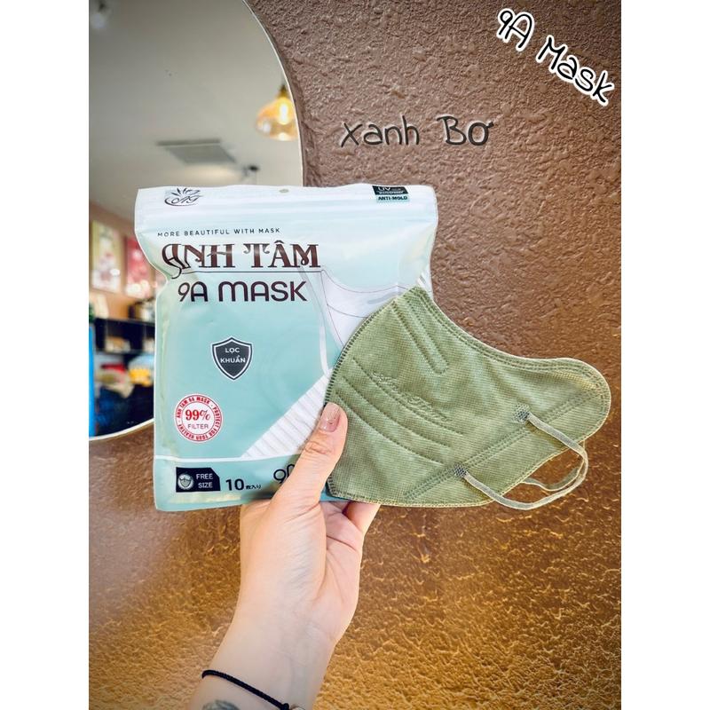 [Mặt To] Sỉ 100 chiếc Khẩu trang 9A ANH TÂM 5 lớp chống nắng gò má, tia UV che kín mặt 50kg - 85kg - unicare 9