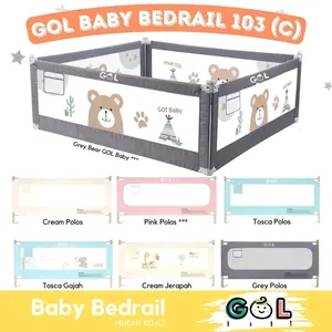 GOL Baby Bedrail Bed Rail Pagar Bayi Pengaman Pagar Kasur Ranjang Pembatas Tempat Tidur Bayi tinggi 103 C