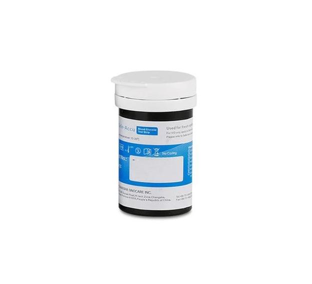 Safe-Accu, que thử đường huyết dùng cho máy Sinocare, hộp 50 que (2 lọ x 25) + 50 kim 3
