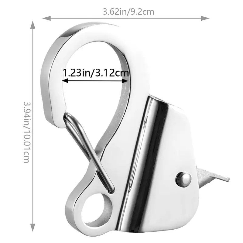Stainless Steel Boat Hook, 8000lb Capacity Telescoping Stainless Steel Boat Hook, Compact Marine Accessory for Kayaks, Pontoons & Small Boats 1