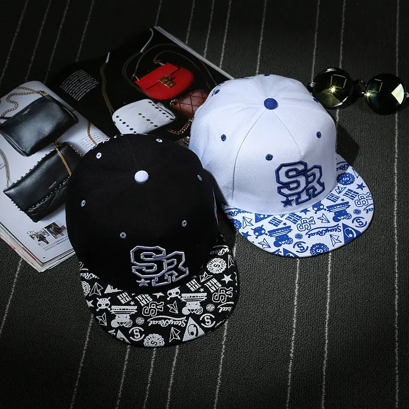 SR Letter Baseball Cap – Korean Couple Hip Hop Hat, Fashion Unisex Snapback, Outdoor Flat Brim Casual Cap, Trendy Streetwear Accessory