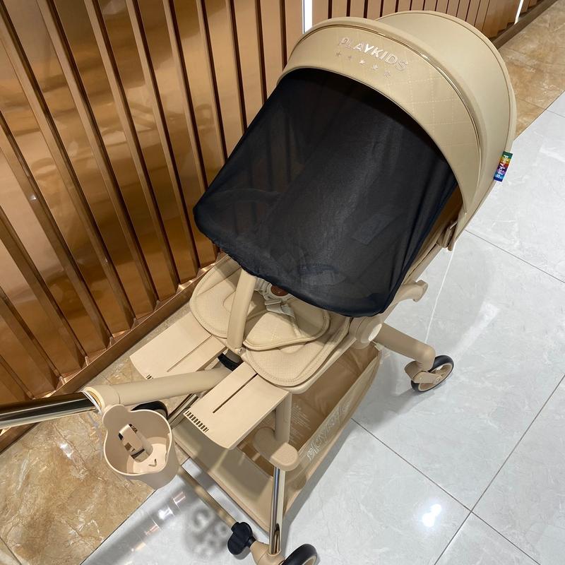 PLAYKIDS A8 XE ĐẨY GẤP GỌN DU LỊCH MỘC TRÀ XE ĐẨY Kem xe đẩy