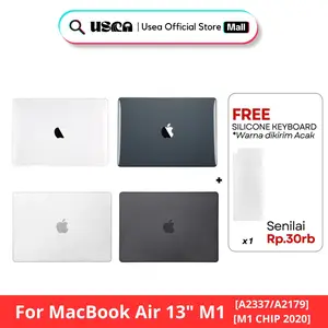 USEA Case MacBook Air M1 13 Inch & Intel 2020 [ A2337 A2179 ] MBA Casing Cover Pelindung Transparan