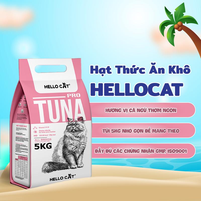 Hạt HELLO CAT SALMON Thức Ăn Cho Mèo - Túi 5kg cat  food 5