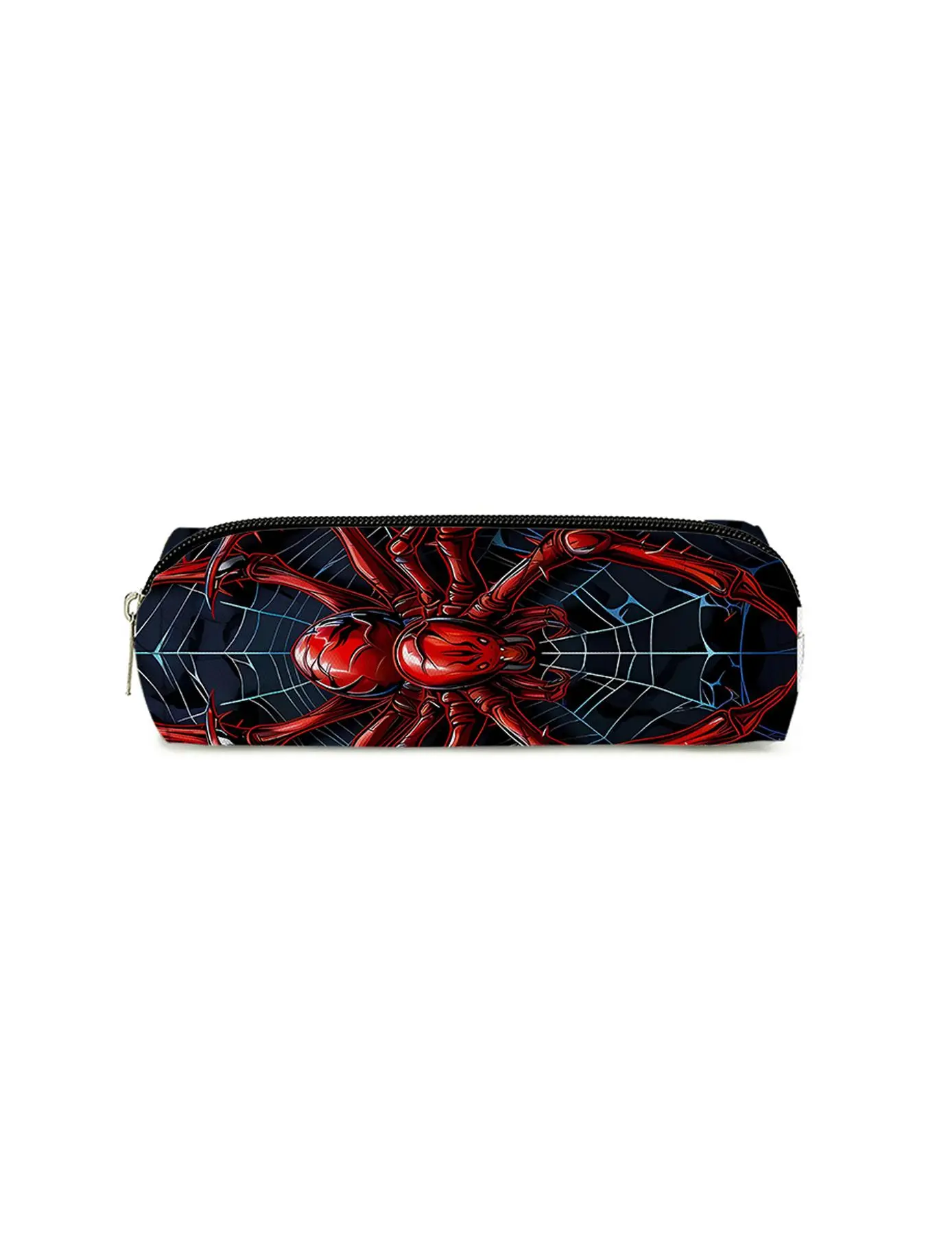 Creative Spider Pattern Makeup Bag, Casual Single Layer Full Print Pen Case, Cosmetic Storage Bag, Makeup Organizer Pouch for Travel, Office, Home