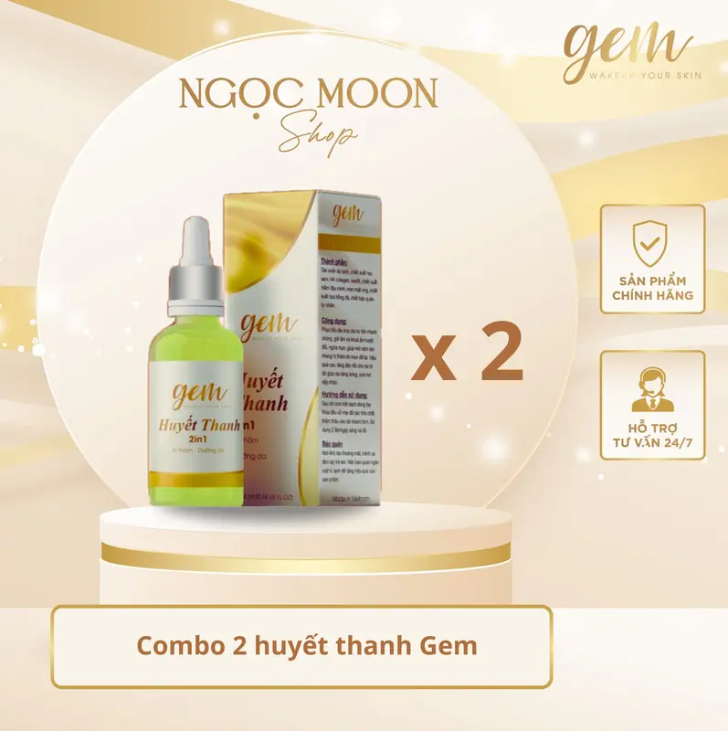 COMBO 2 Huyết thanh dưỡng ẩm, mờ thâm, căng bóng mềm mịn da , se khít lỗ chân lông, dưỡng sáng da 0
