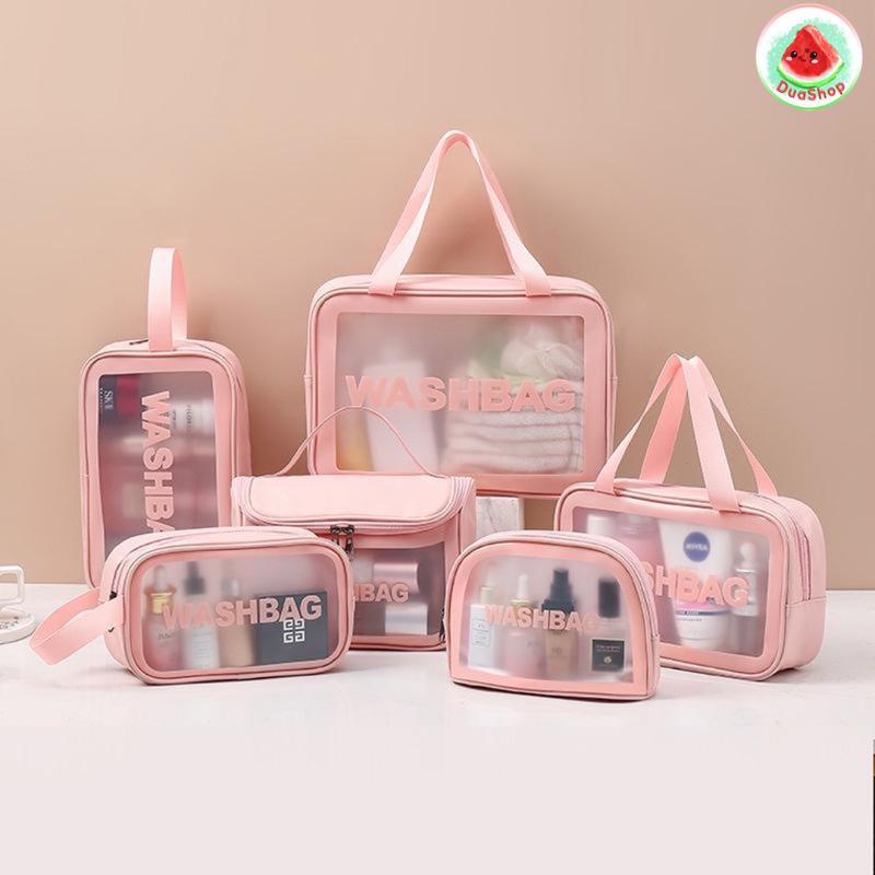 Túi đựng đồ make up & Các vật dụng cá nhân cao cấp WASHBAG, Nhựa PU và PVC siêu dày dặn, Siêu nhẹ, không thấm nước Nhung Nam