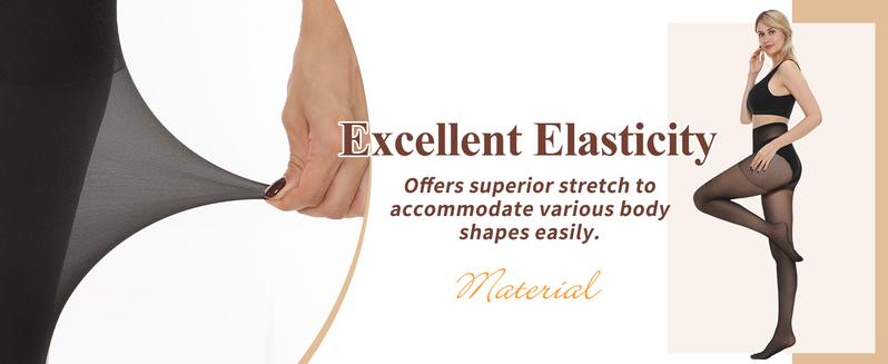 Product Introduction of black tights nude tights 6 Pairs Pantyhose for Women 20 Denier High Waist Sheer Tights 3