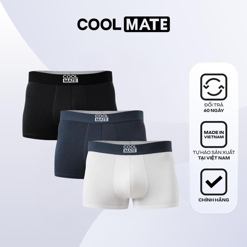 [Underwear] Combo 3 Quần lót nam Trunk Bamboo co giãn, thấm hút, kháng khuẩn - Boxer - Coolmate