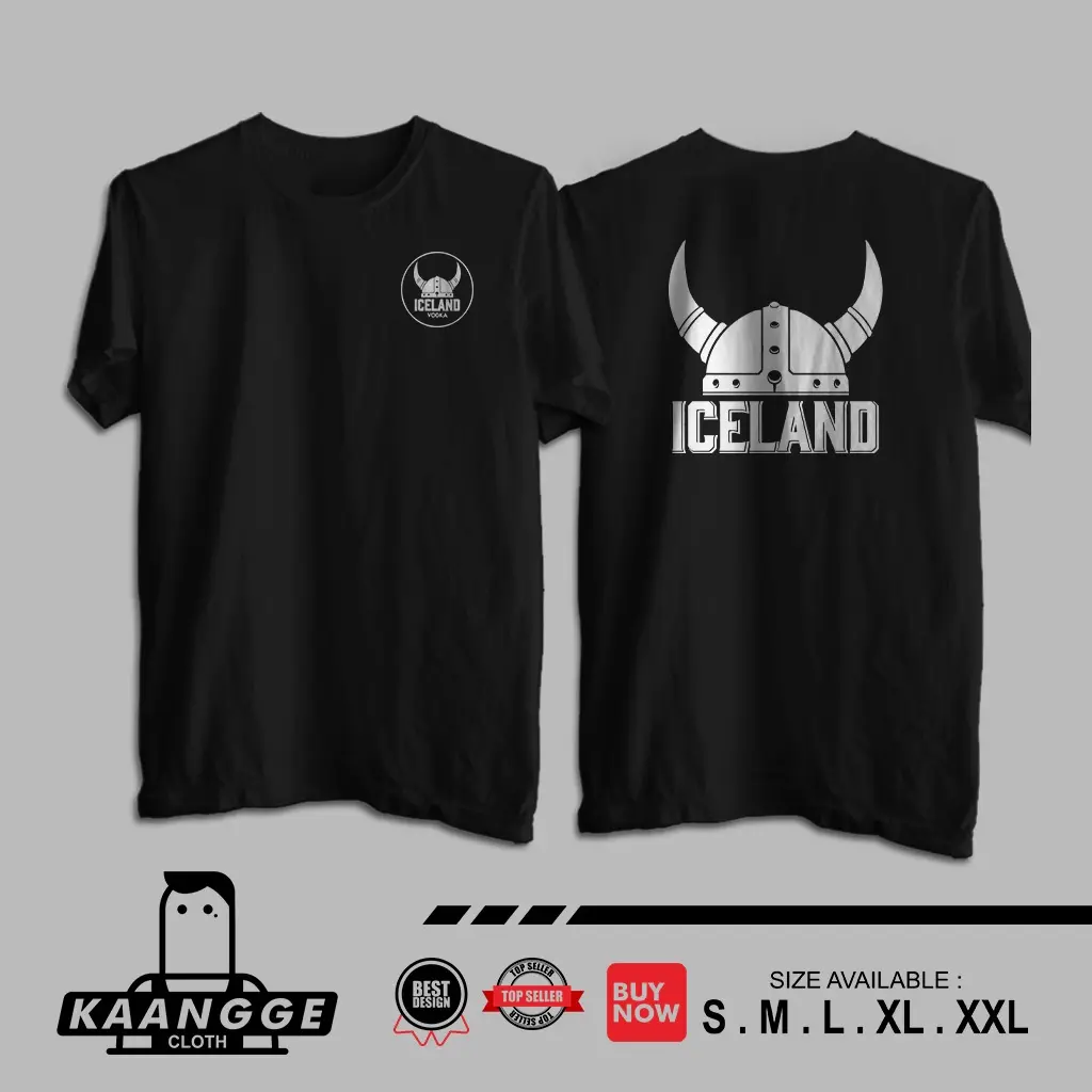Kaos Iceland Vodka Logo Baju Distro
