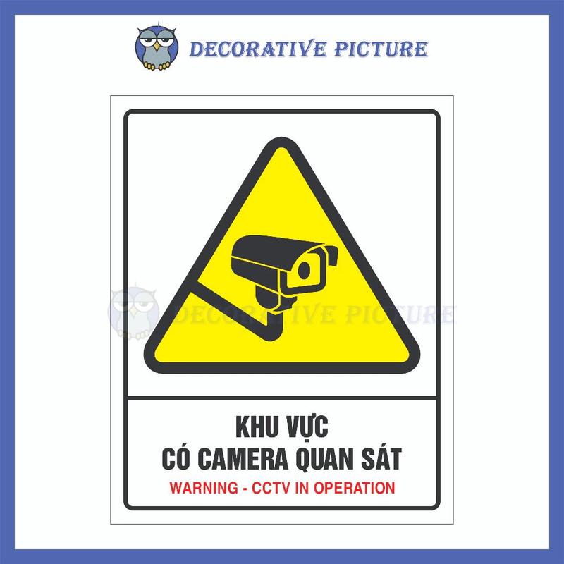 Biển Cảnh Báo Khu Vực Có Camera Quan Sát - Warning - Cctv In Operation